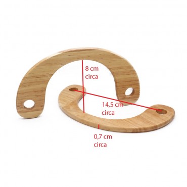 Wooden Handles 18x9 Luna