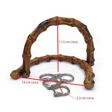 Manici Resina effetto Bamboo Anello Nikel