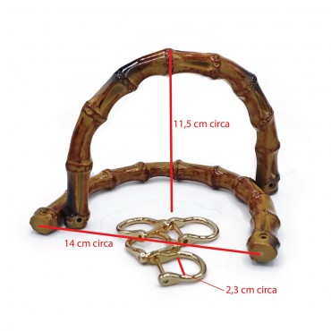 Manici Resina effetto Bamboo Anello Oro