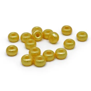 Perles 9x5mm en résine soyeuse pour colliers, bracelets et applications Jaune