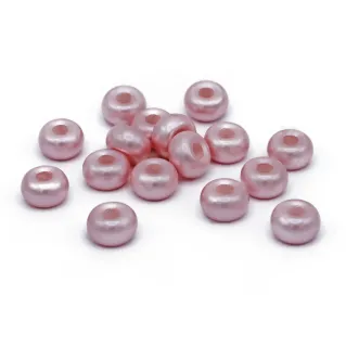 Silk Resin Beads 9x5mm for Necklaces, Bracelets, and Applications Pink
