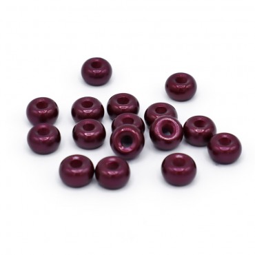 Perline silk in resina 9x5mm per collane bracciali e applicazioni 16pz Melanzana