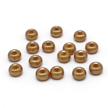 Perline 9x5mm in resina silk per collane bracciali e applicazioni Oro