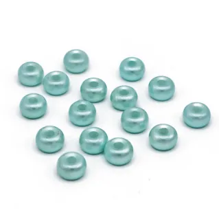 Perlas de 9x5mm en resina silk para collares, pulseras y aplicaciones Acqua
