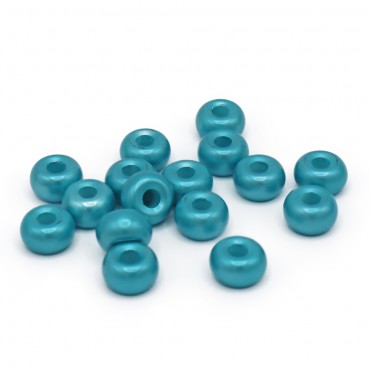 Perline 9x5mm in resina silk per collane bracciali e applicazioni Turchese
