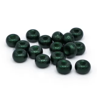 Perles 9x5mm en résine soyeuse pour colliers, bracelets et applications Verdone