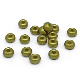 Perles 9x5mm en résine soyeuse pour colliers, bracelets et applications Kiwi