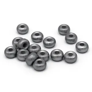 Perlas de 9x5mm en resina silk para collares, pulseras y aplicaciones Argento