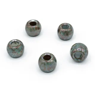12x8mm Marble Effect Glass Beads for Accessories and Jewelry Giada