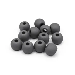 8mm Matte Effect Resin Beads for Jewelry Gray