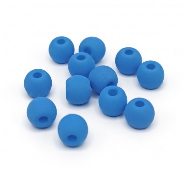 Perline Mat Azzurro mm8x6 foro mm2
