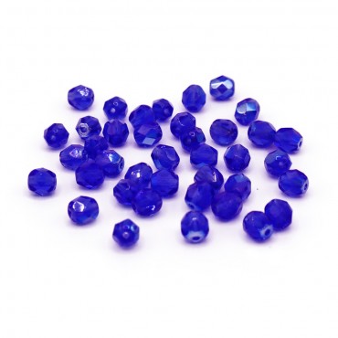 Perline Prisma Blu Elettrico mm6 foro mm1