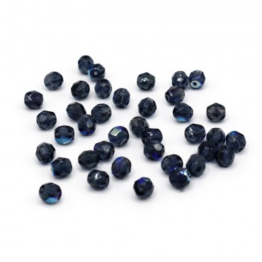 Perline cristallo prisma 6mm cucibili in resina per bijoux e accessori Notte