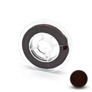 Cordoncino in Cotone Cerato 1mm per 5mt Marrone