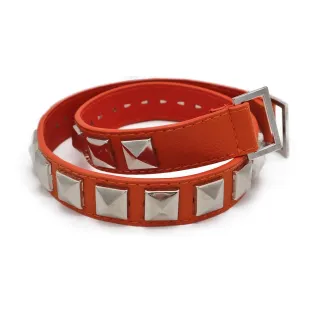 Correa de ecopiel con tachuelas para bolsos y accesorios de moda Arancio