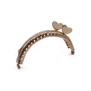 Chiusura clic clac Heart Side ad arco per portamonete Oro