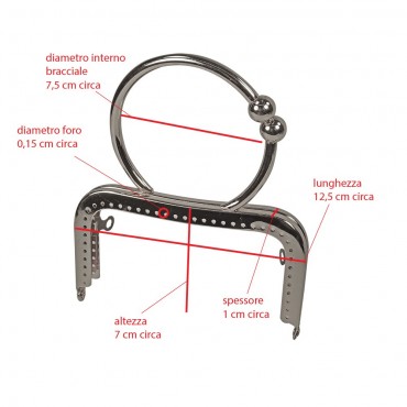 Clic clac Bracelet cm 12,5x7 Argent