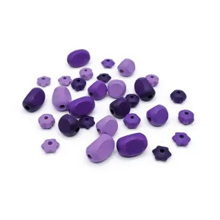 Mixed Wooden Beads in Ethnic Style for Jewelry Viola