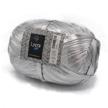 Ruban pour sacs au crochet Lycra Lux SILVER | Tessiland
