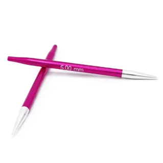 Aiguilles courtes KnitPro Zing 5 mm interchangeables | Tessiland