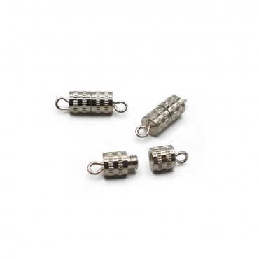 Chiusura a vite cilindrica Argento diametro 5mm lunghezza 10mm pz.3