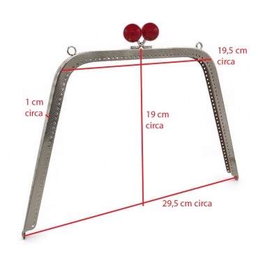 Clic clac Megaclip Argento Bordeaux