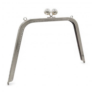 Chiusura clic clac Megaclip 29,5x19cm trapezoidale per borse Panna