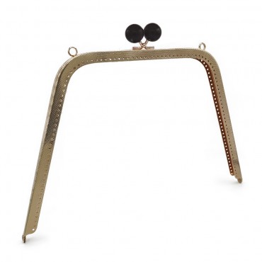 Chiusura clic clac Megaclip trapezoidale per borse Nero