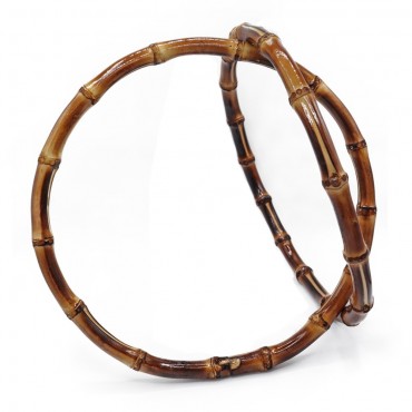 Manici Bamboo Circolari per Borse Crochet Stile Naturale Scuri