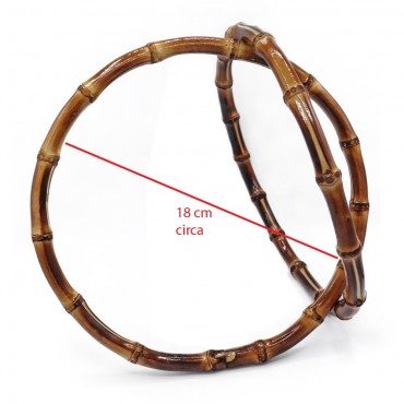 Manici Bamboo circolari cm20 Scuri