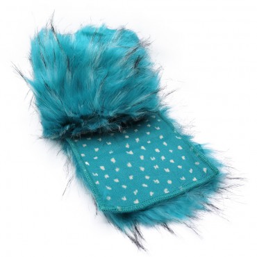 Pelliccia ecologica sfumata pelo lungo con maglina 120cm