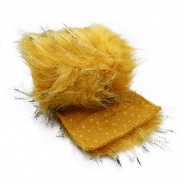 Pelliccia ecologica sfumata pelo lungo con maglina 120cm Topazio