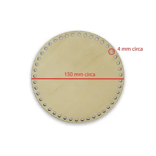 Fond circulaire en bois 15 cm pour sacs | Tessiland