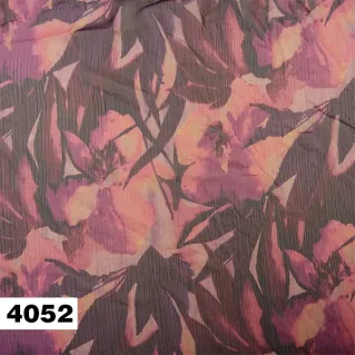 Tissu Georgette Florale Violet | Tessiland