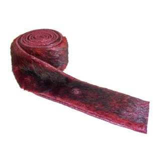 Fourrure ecologique avec doublure en jersey 150 cm Bordeaux
