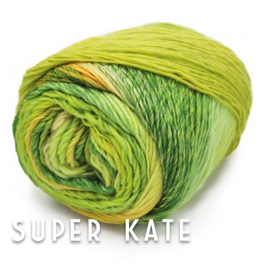 Madeja de lana pura difuminada Superwash Superkate Piña 100 gramos | Tessiland