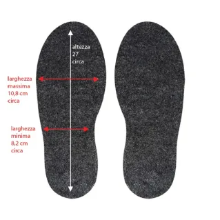 Semelles en feutre pour chaussons adulte base 3 mm faciles à coudre Gris
