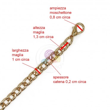 Tracolla catena Classic Oro per borse e pochette a Crochet | Tessiland