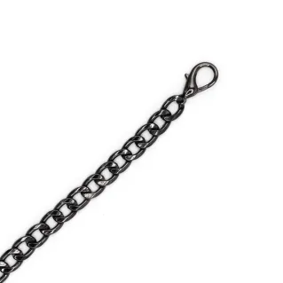 Bandolera para cartera Classic de metal con malla ancha Nero