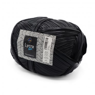 Trapillo para bolsos de crochet en Lycra Lux NEGRO | Tessiland