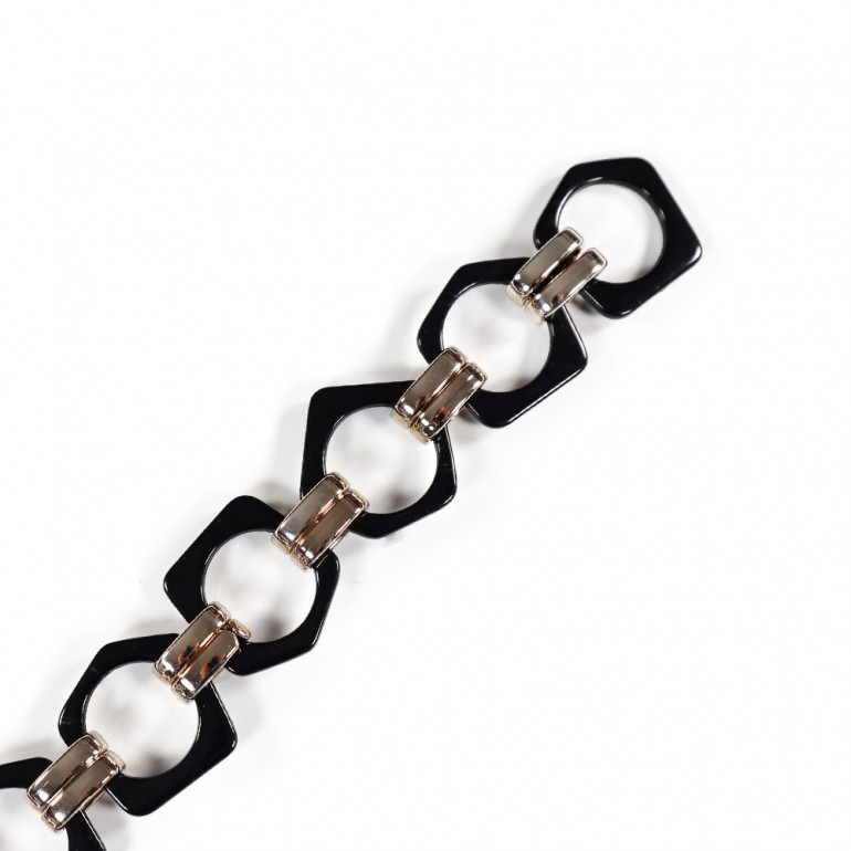 Catena Dysart in resina acrilica con maglie a pentagono 80cm