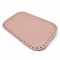 Eco Leather Bag Bottom 28x18 with Rounded Corner Pale Pink | Tessiland