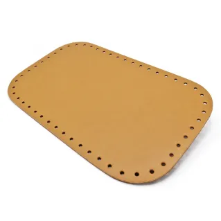 Rectangular Bag Bottom 28X18 in Eco-Leather Made in Italy Beige