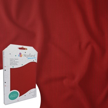 Fodera Ottoman in puro cotone per borse e cuscini Scarlatto