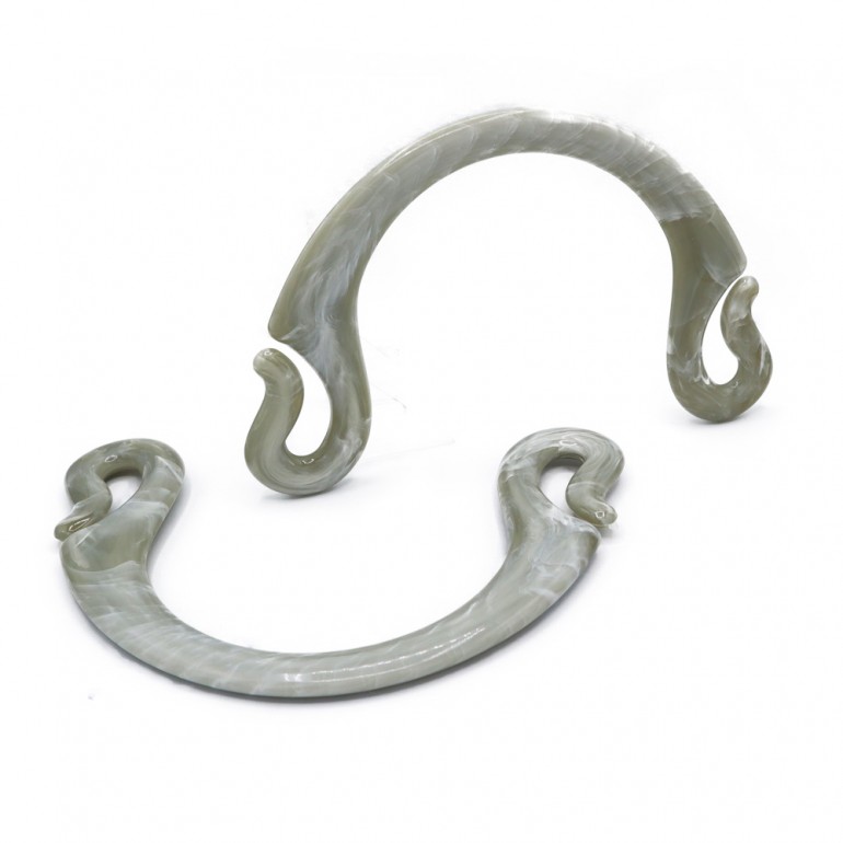 Pipoca crocheted bag handles marbled Pearl| Tessiland