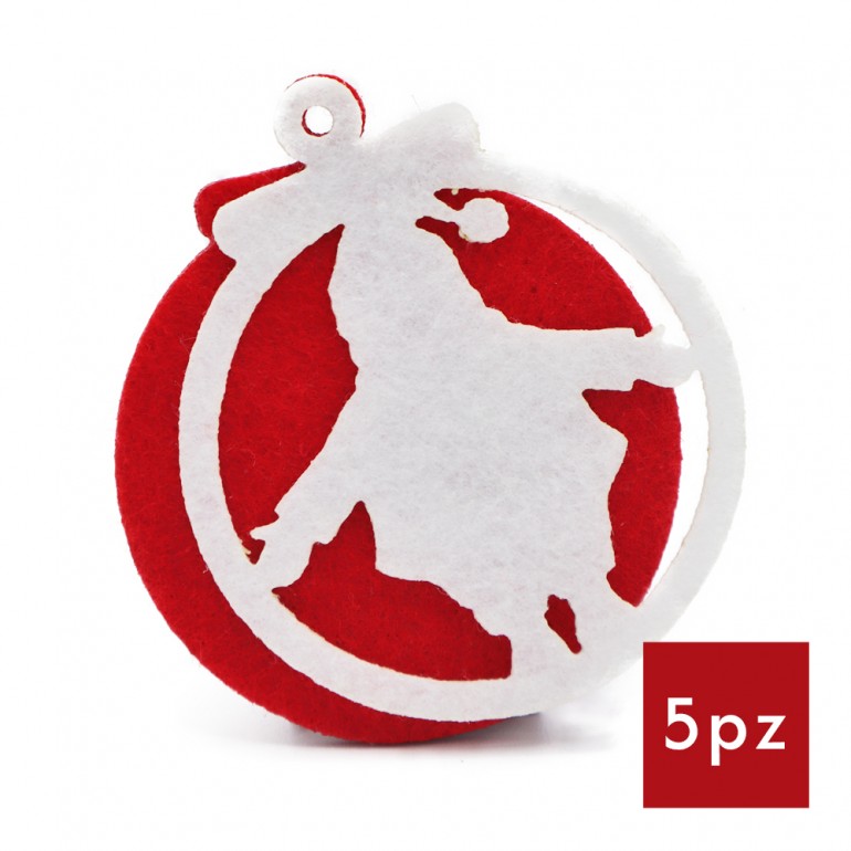 Decorazioni Natalizie feltro babbo natale cerchio