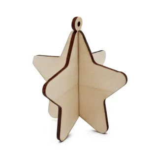3D Star Wooden Christmas Decoration | Tessiland