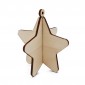 Decorazioni Natalizie legno componibile stella 3D
