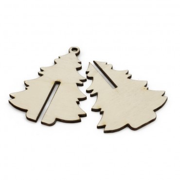 Decorazioni Natalizie legno componibile alberello 3D