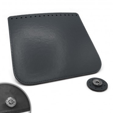 Patta World in ecopelle con chiusura magnetica made in Italy Grigio